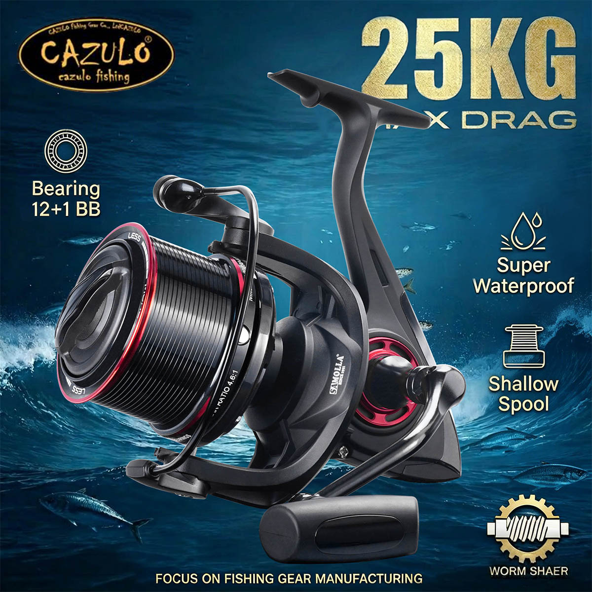 بكرة صيد CAZULO طويلة المدى لل - مراجعة Reel Drag Knob وسعره