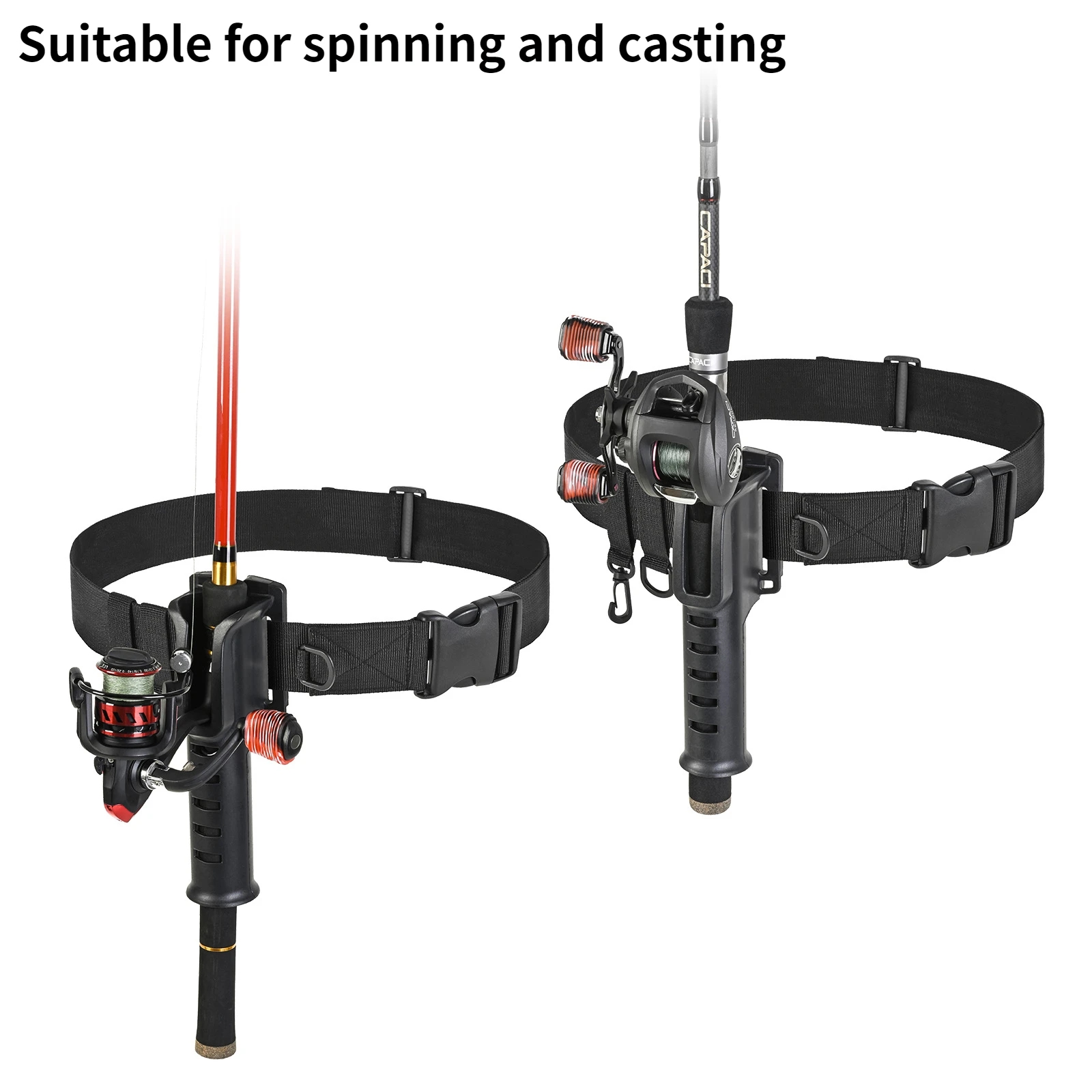 معلقة الصيد حزام الخصر قضيب حا - مراجعة Spinning Reel وسعره
