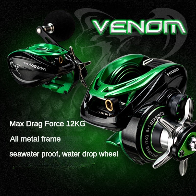 HAIBO VENOM مكافحة المياه الما - مراجعة Ice Fishing Reel وسعره